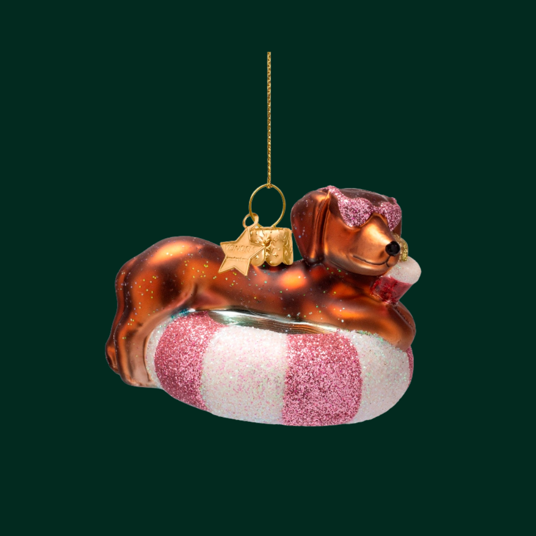 Ornament Vondels - Hond in zwemband