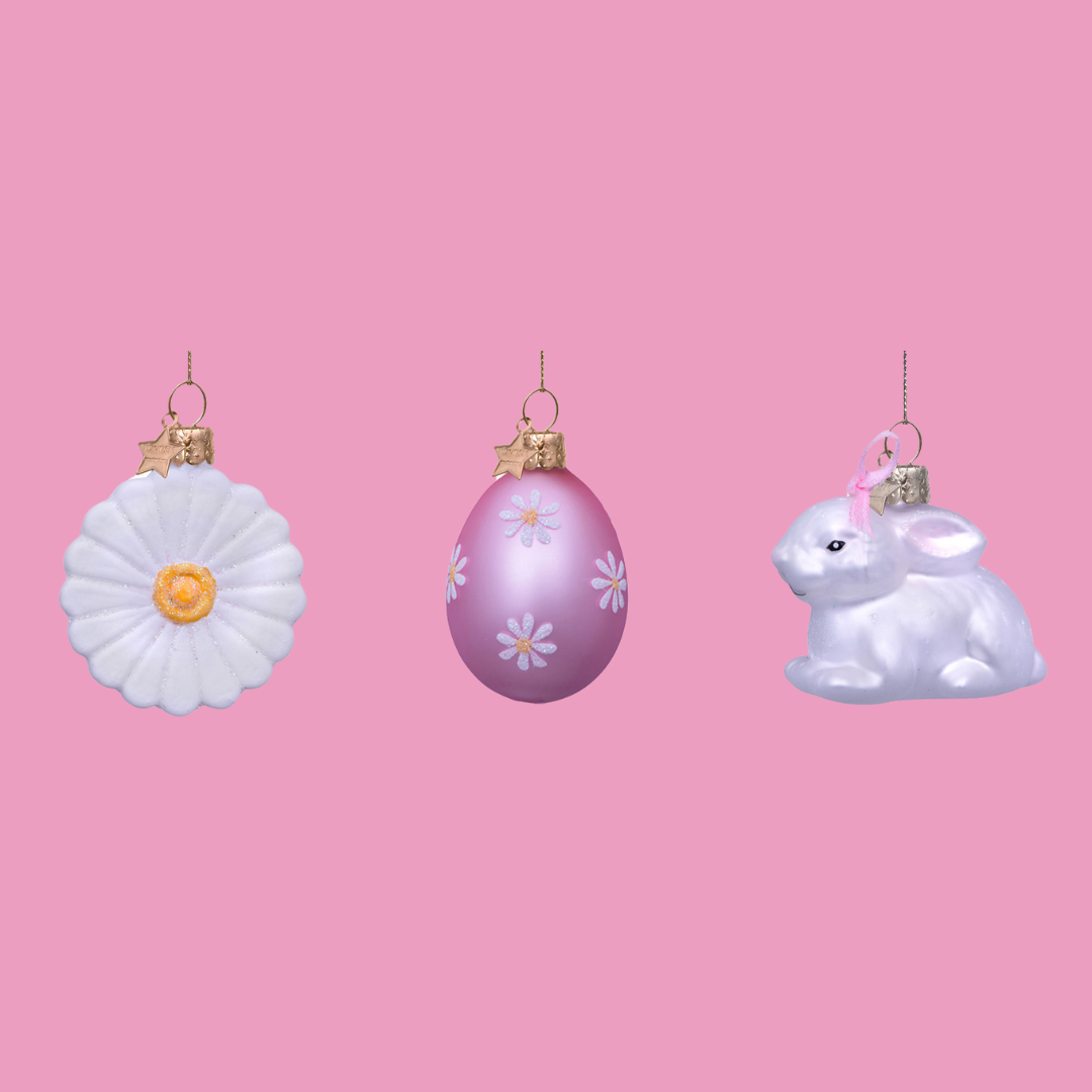 Osterdekorationen von Vondels – Blume, Ei und Häschen