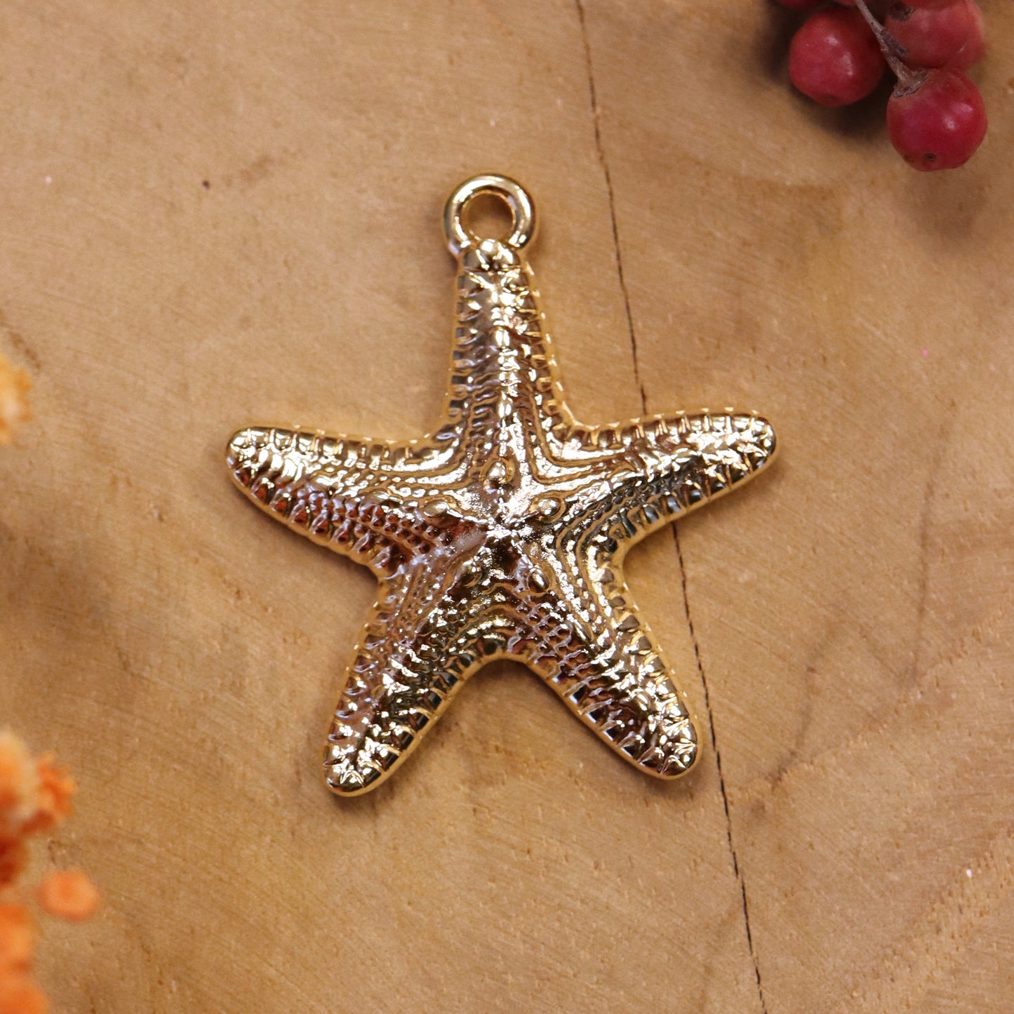 DQ GOLD Reliefanhänger Seestern groß