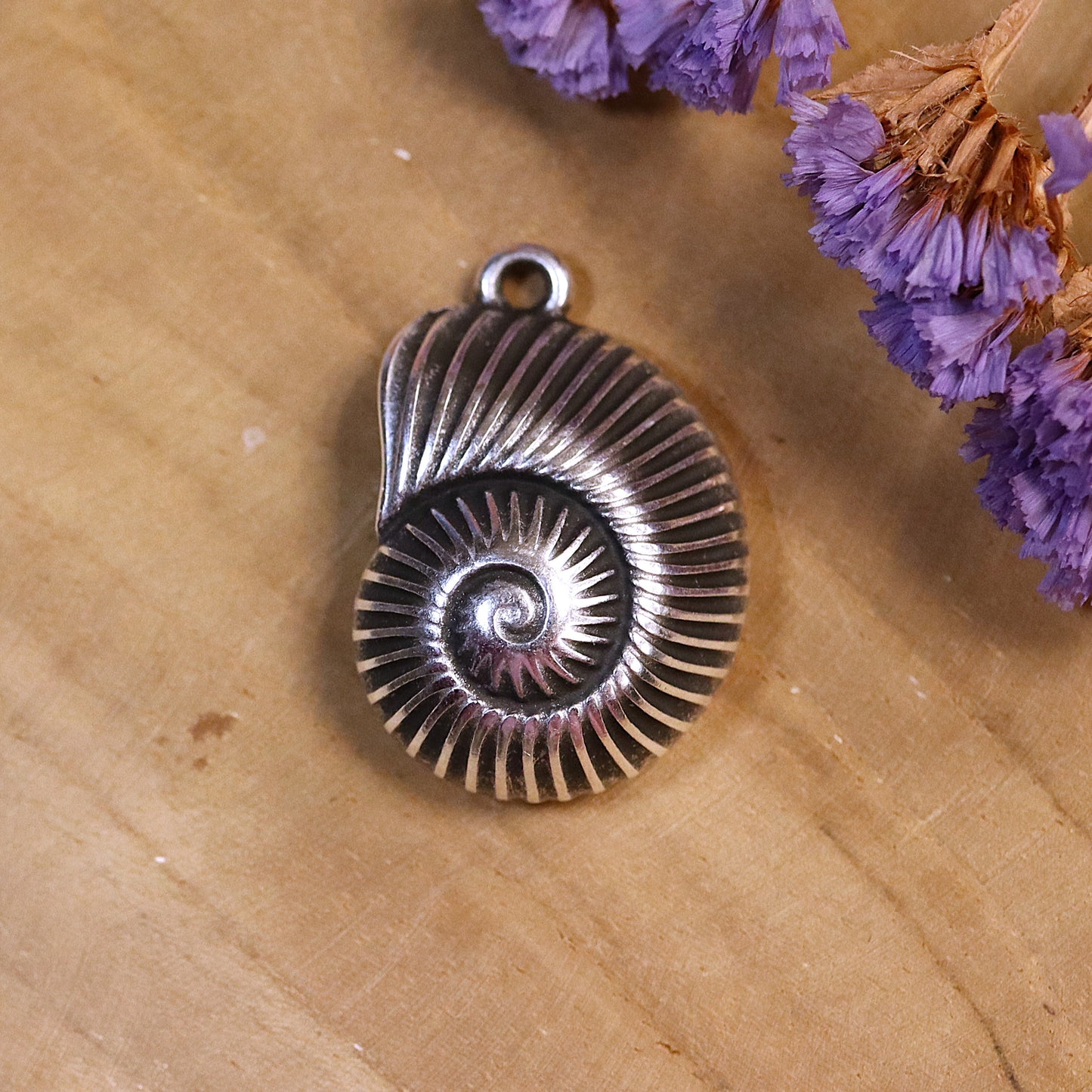 DQ Silber Muschel Anhänger groß