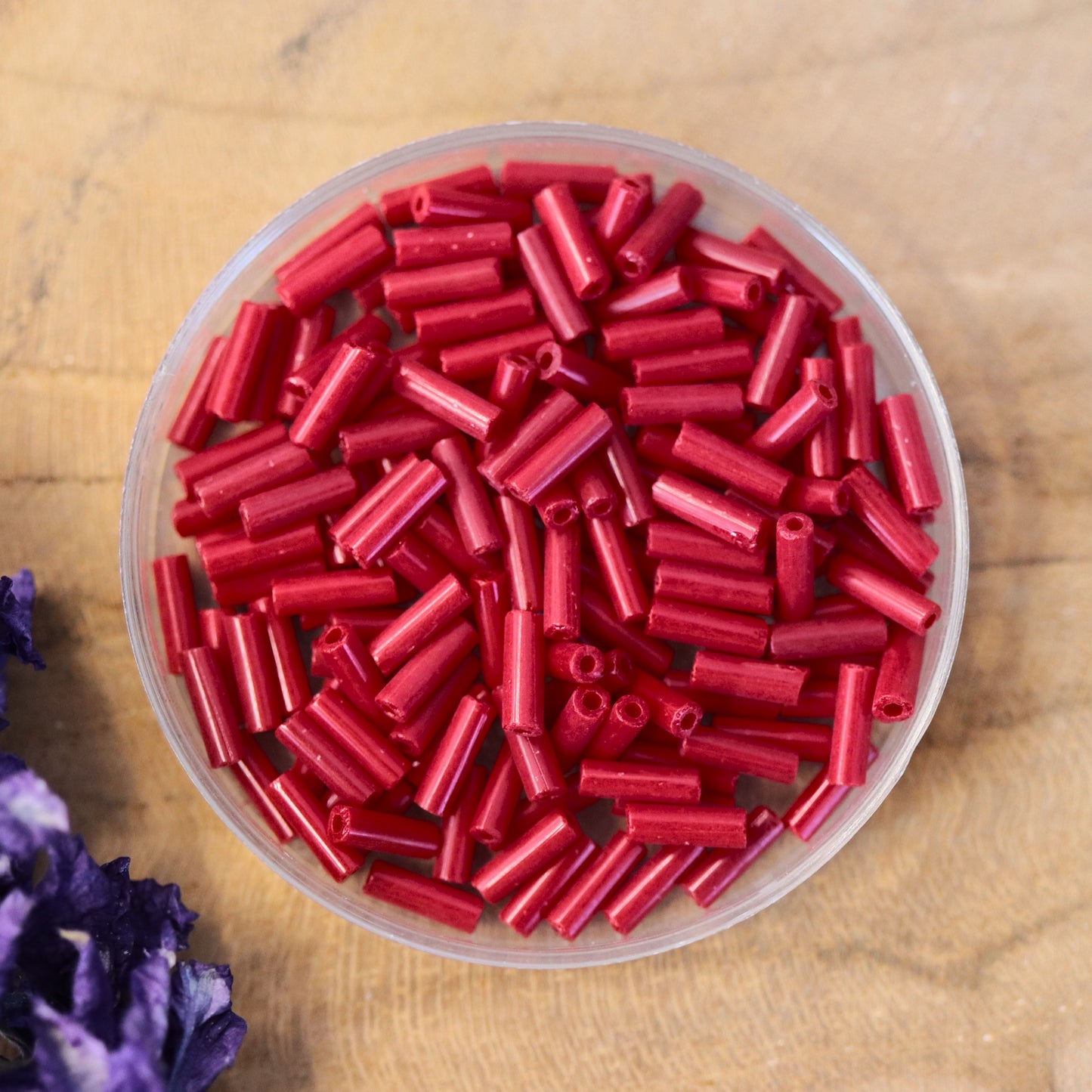 Stiftperlen bordeauxrot 5 Gramm