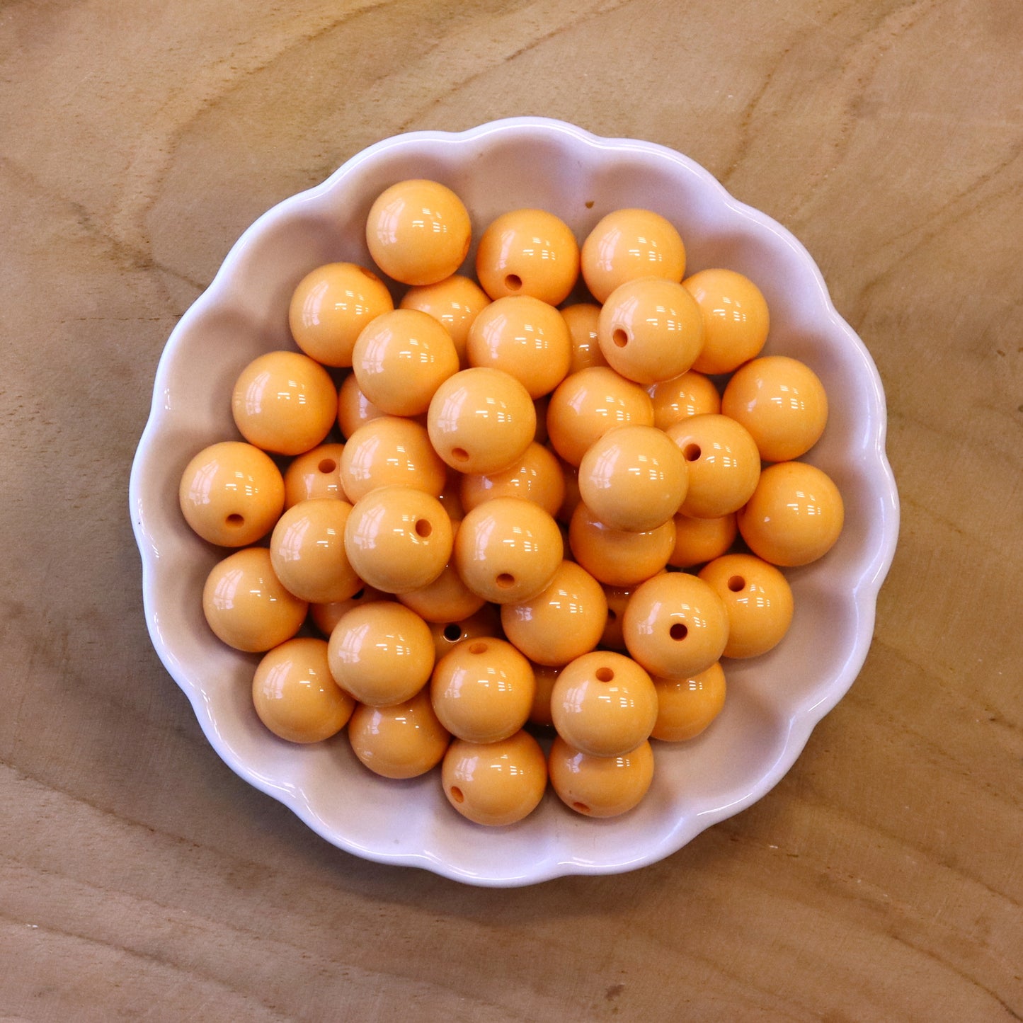 Große Acrylperlen - 14 mm orange
