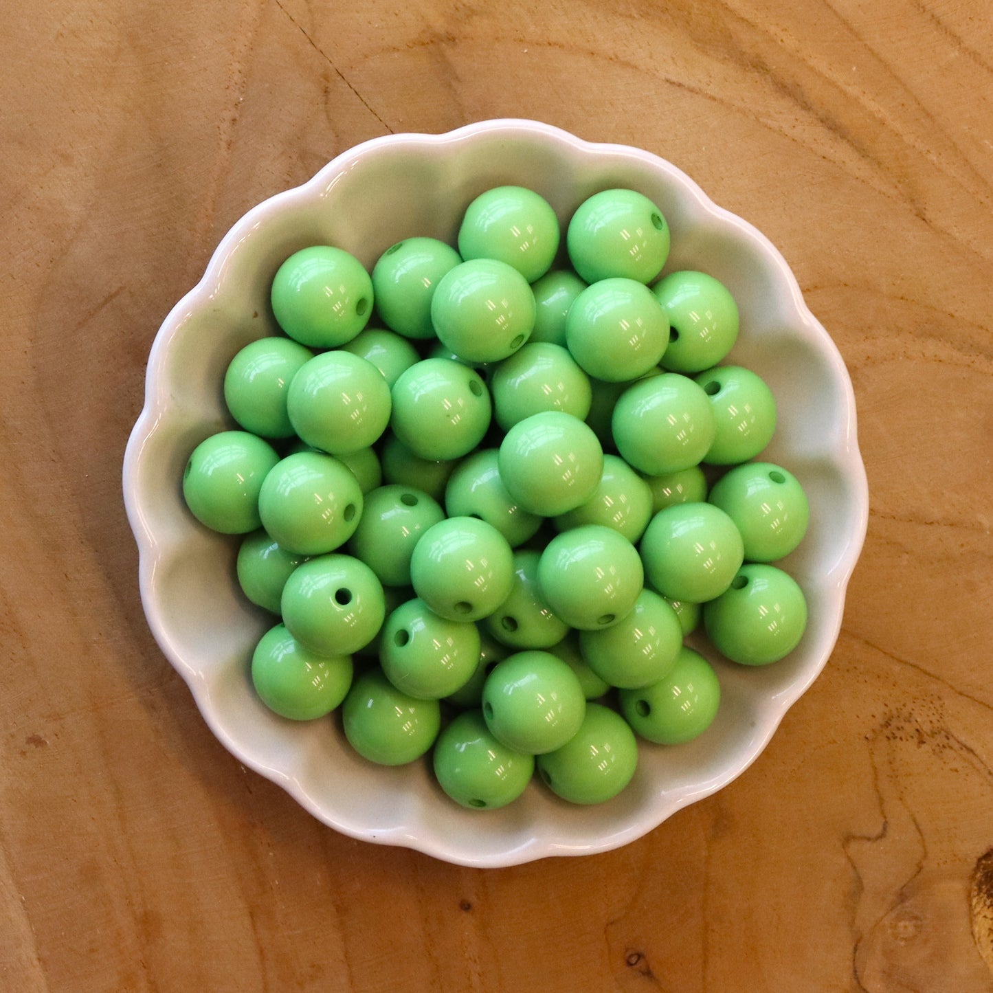 Große Acrylperlen - 14 mm hellgrün