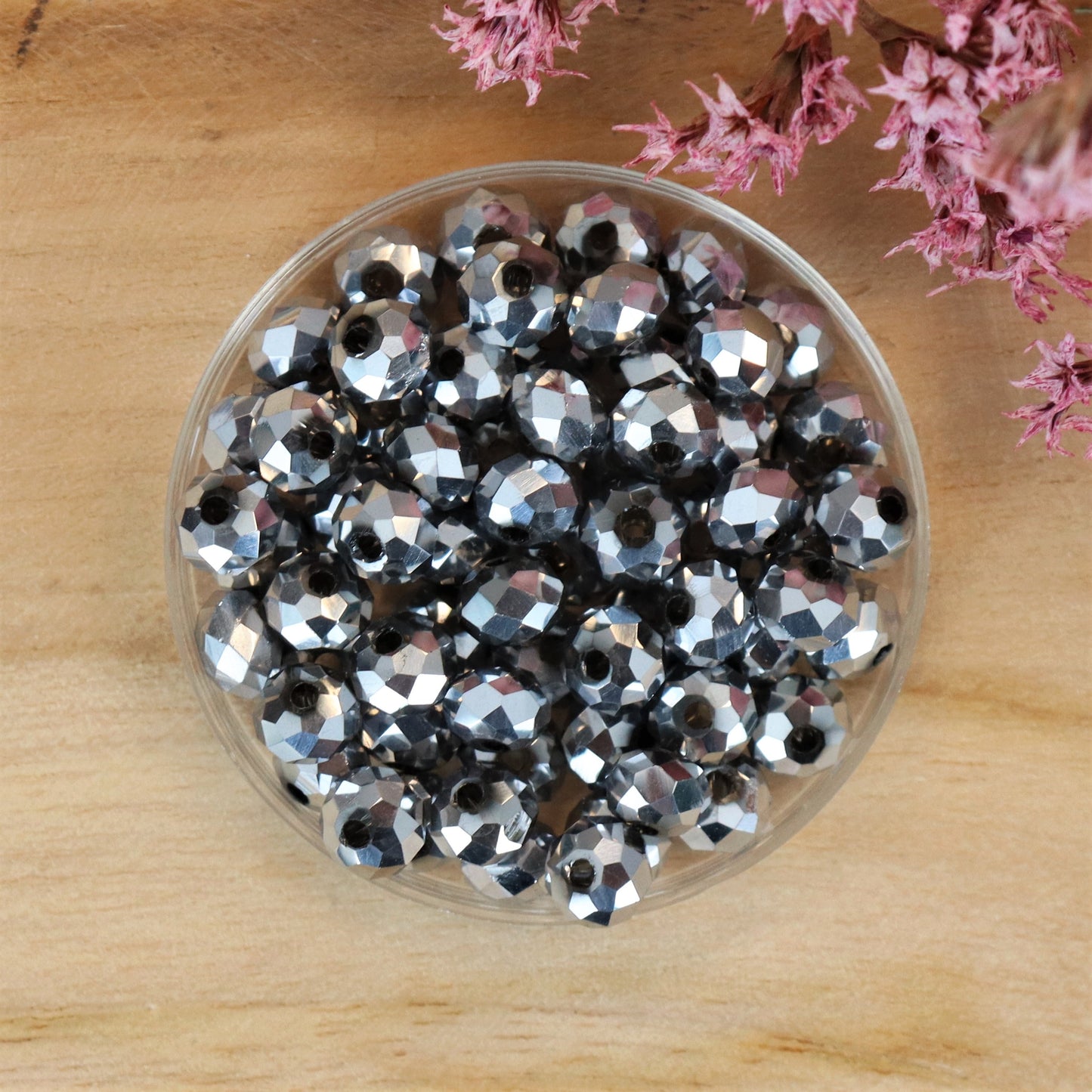 Rondelle Facettenperlen 2x3 mm Crystal light aqua