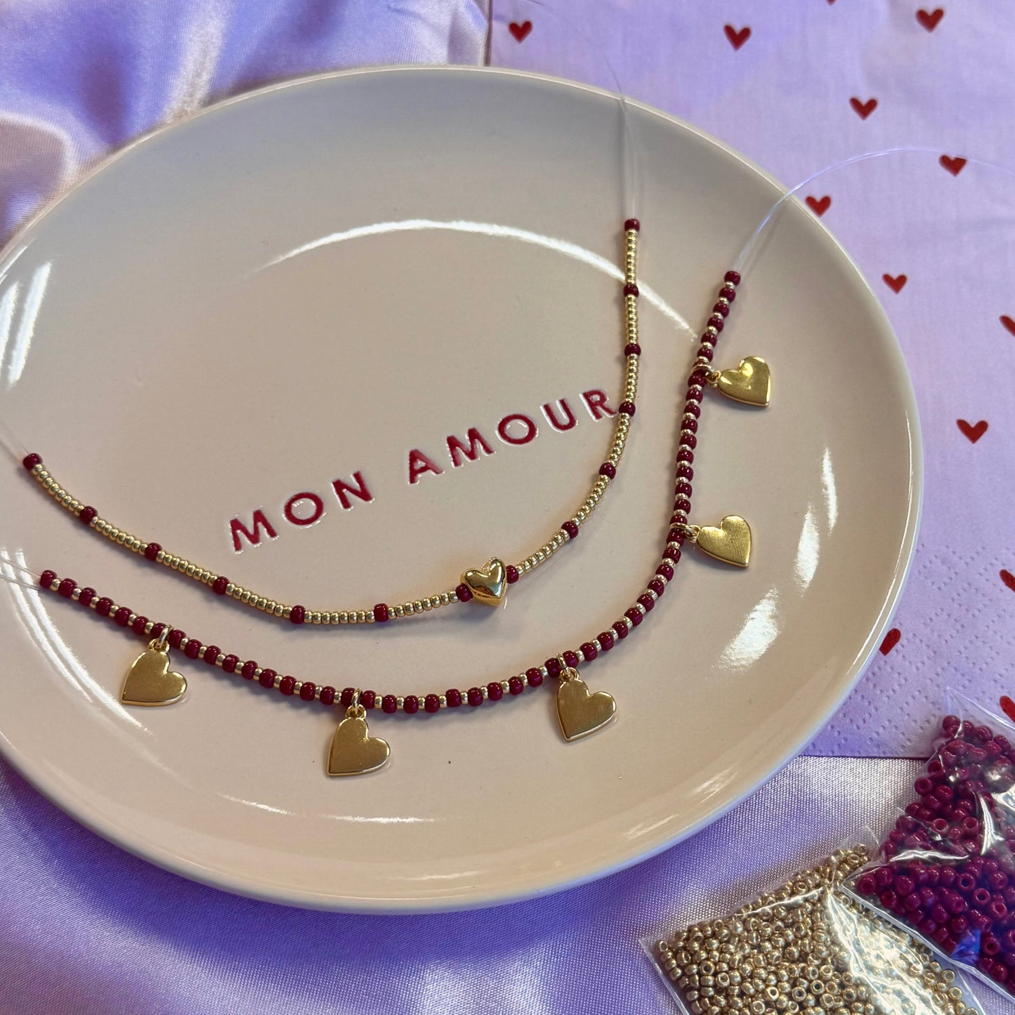 DIY pakket- Valentijnsarmbanden