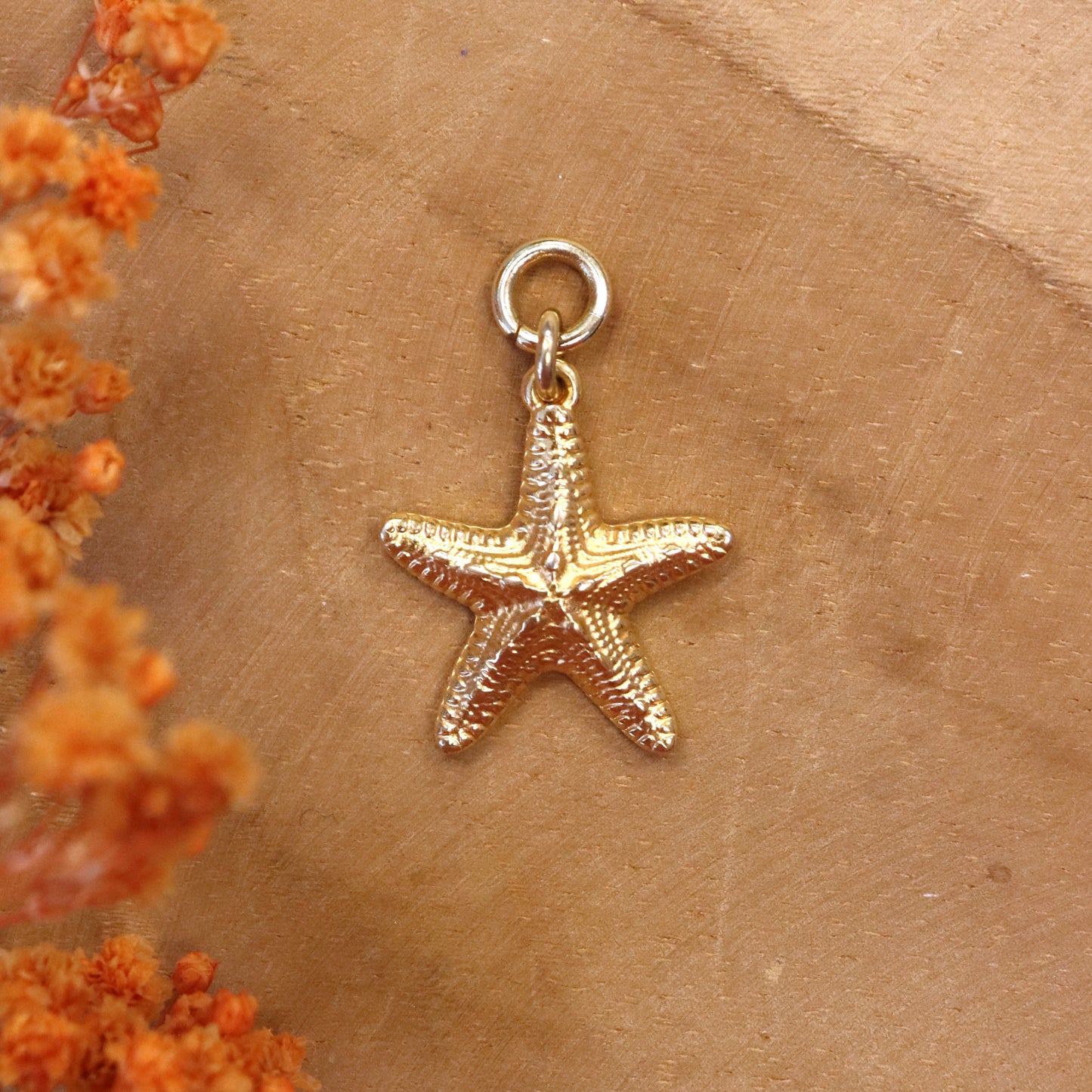 Ohrringanhänger Seestern - Gold
