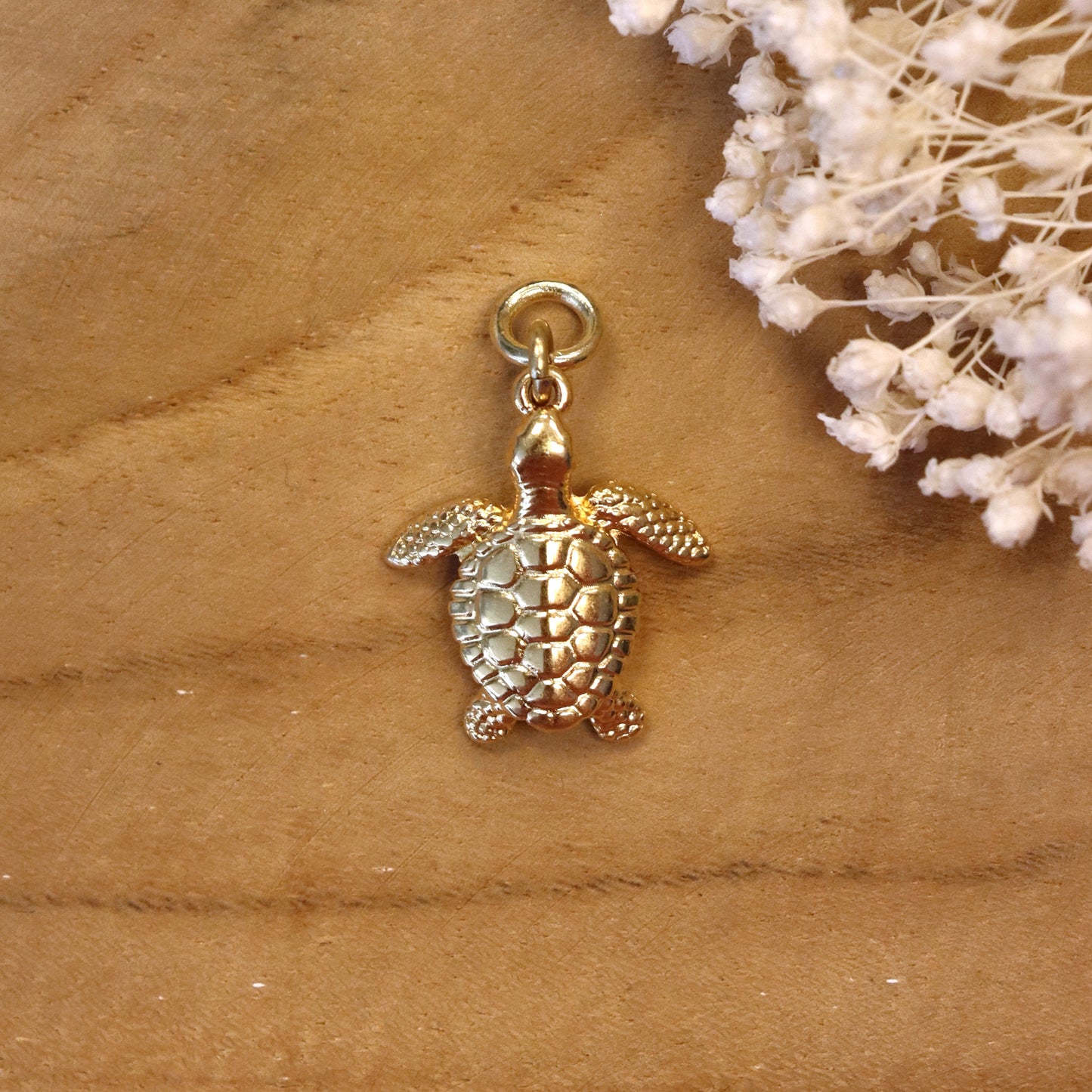 Ohrringanhänger Schildkröte - Gold