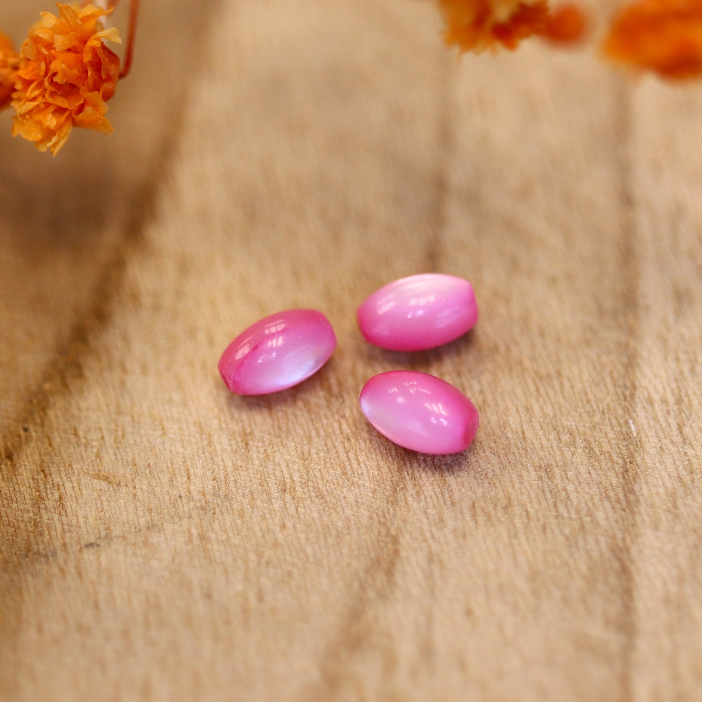 Roze schelpkraal ovaal