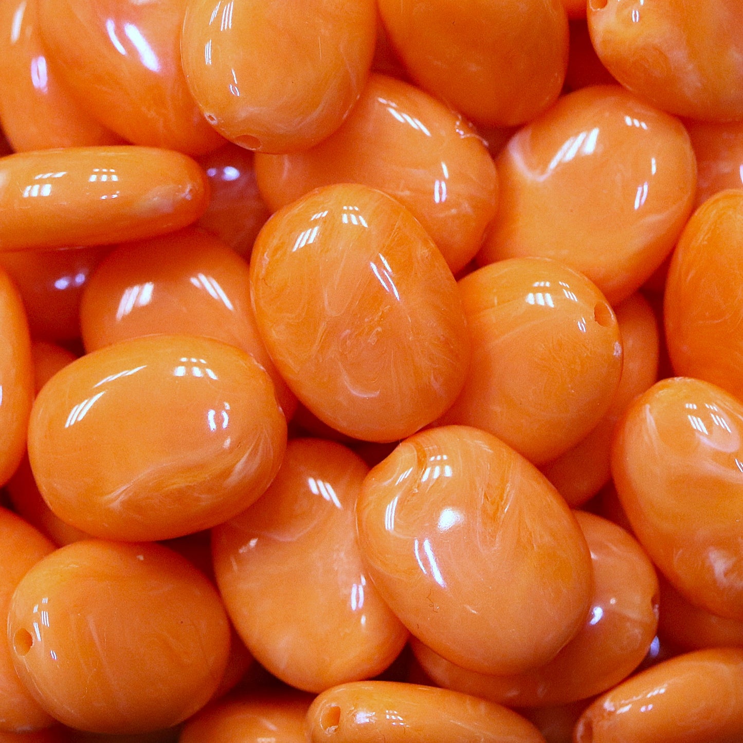 Acryl kraal ovaal 19x15 mm - oranje