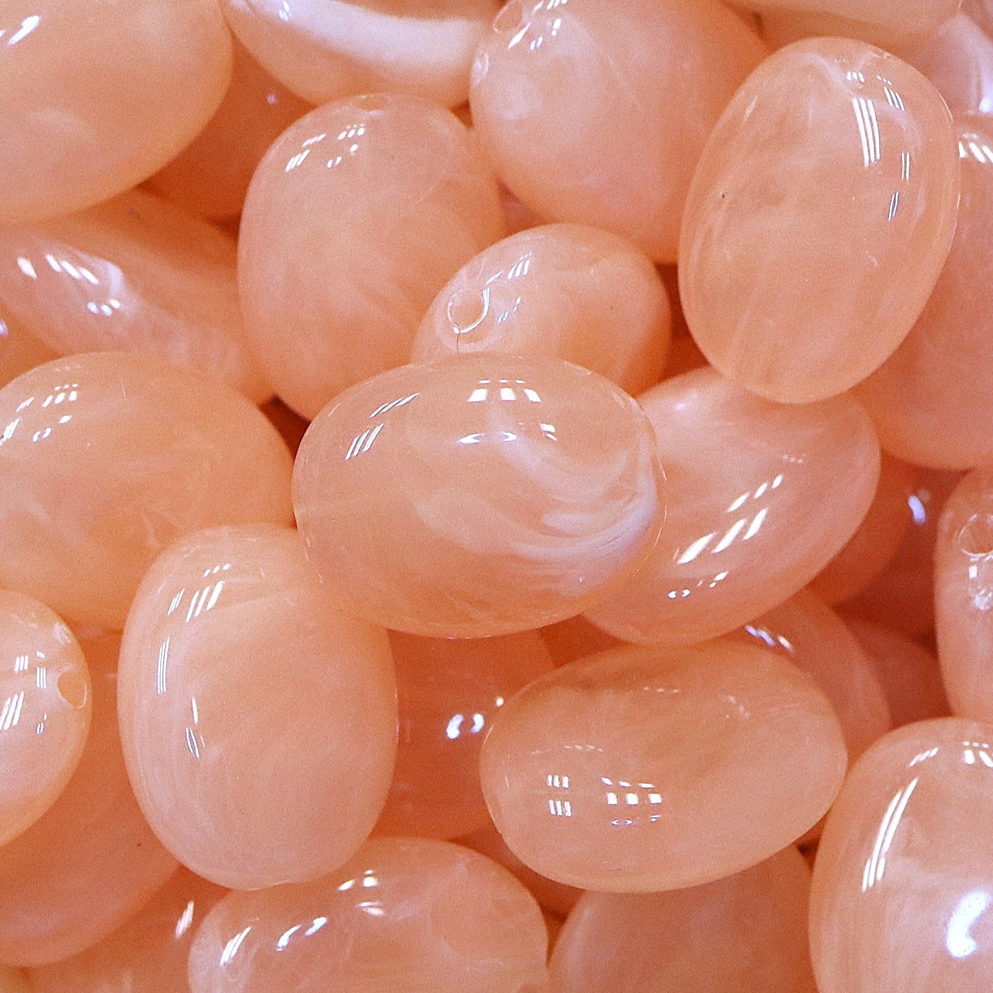 Acryl kraal ovaal 19x15 mm - blush