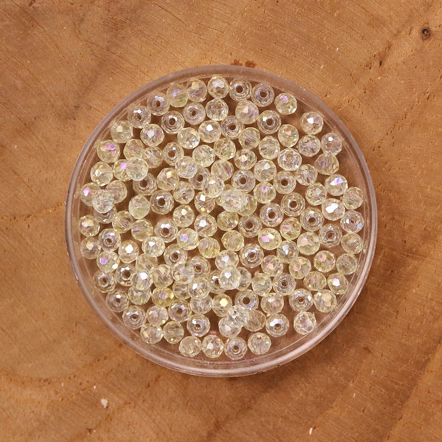 Rondelle Facettenperlen 2x3 mm Crystal light aqua