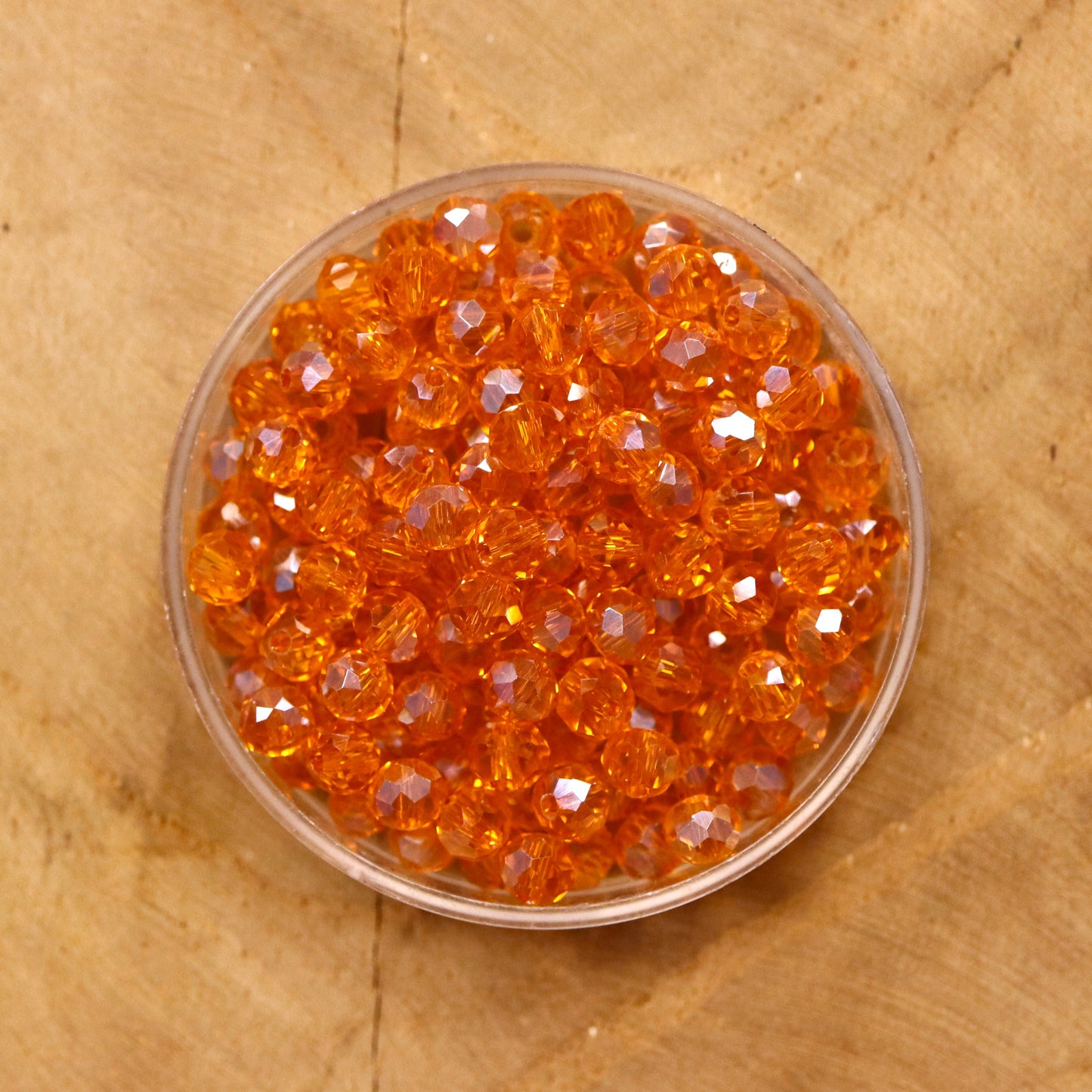 Rondel faceted beads 2x3 mm Crystal light aqua