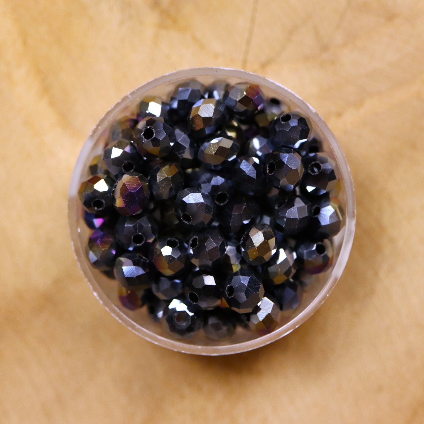 Rondelle Facettenperlen 2x3 mm Crystal light aqua