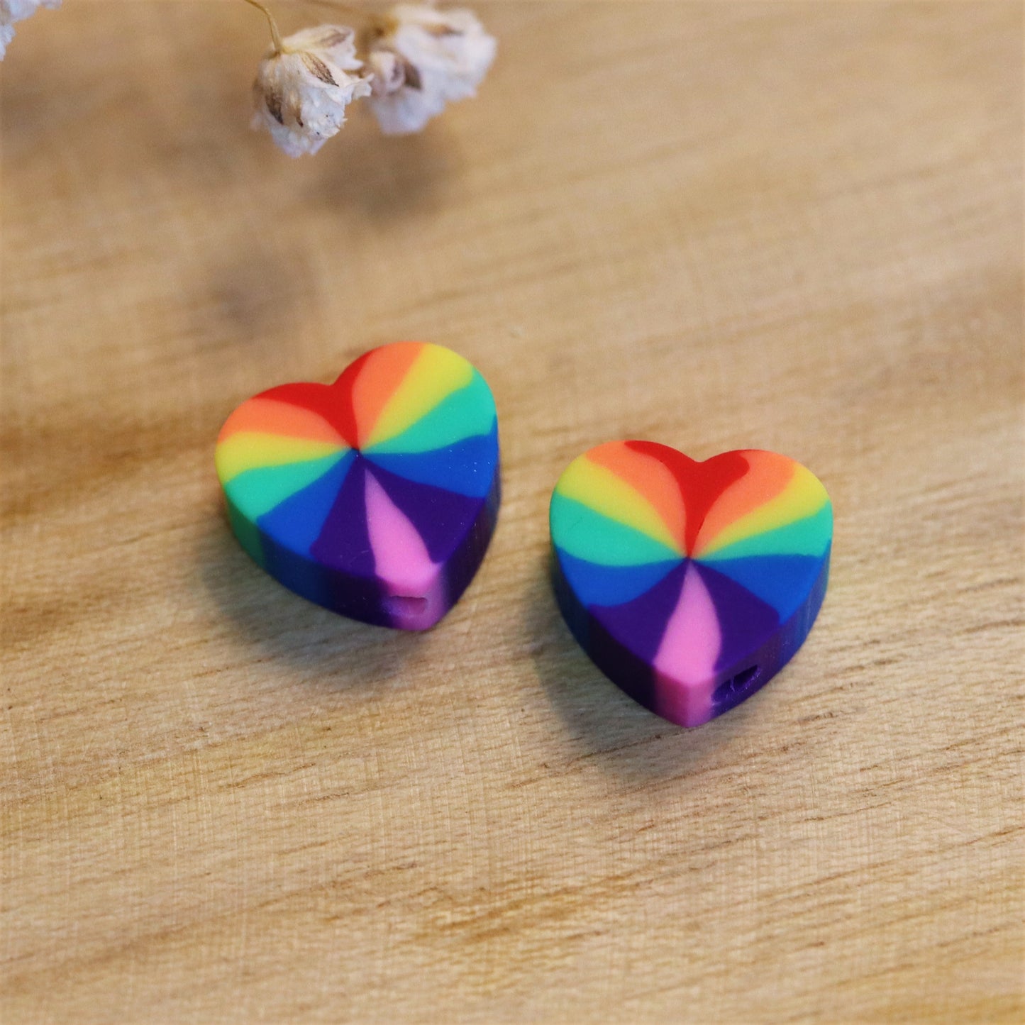 Polymeer regenboog hart