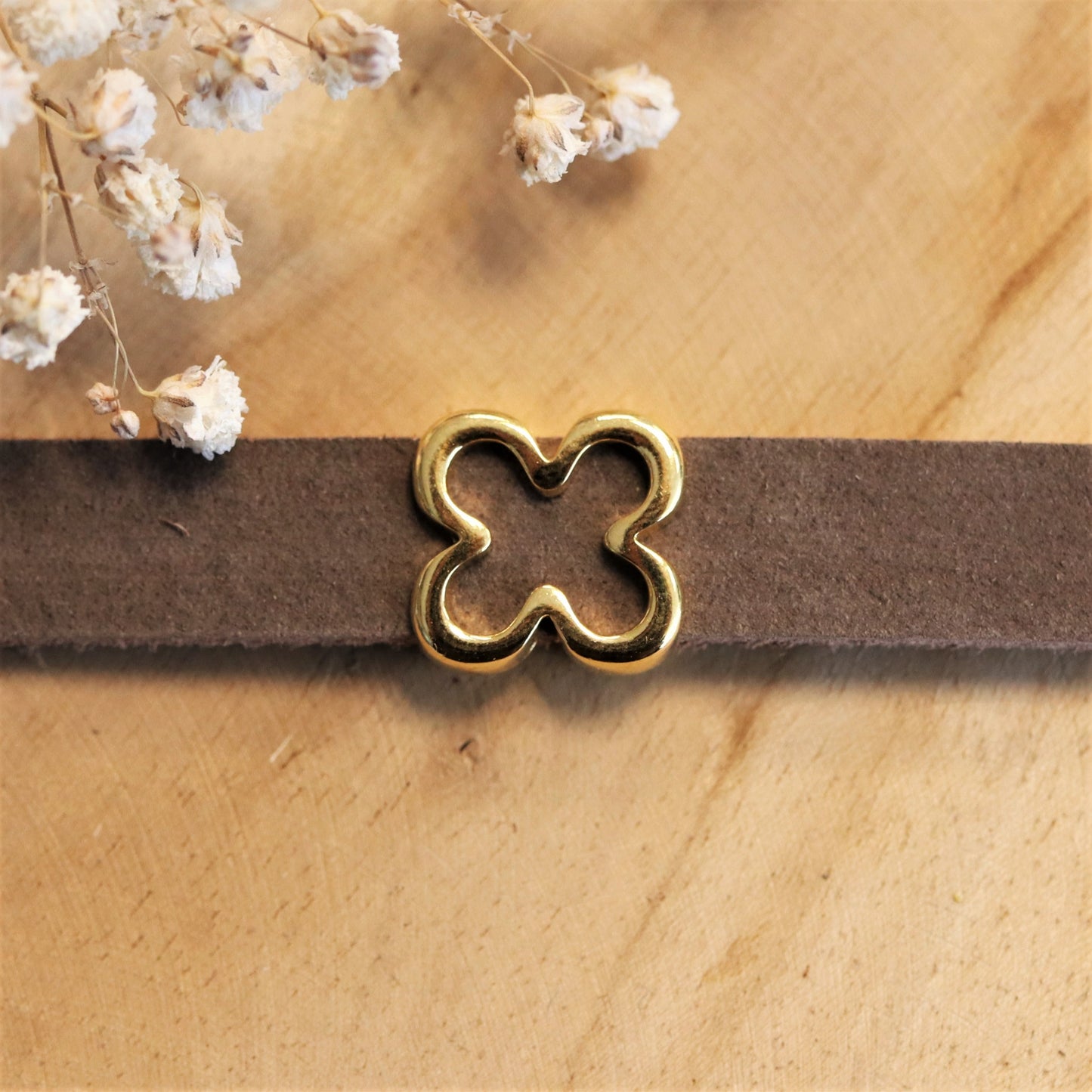 Slider 10 mm DQ GOLD flower