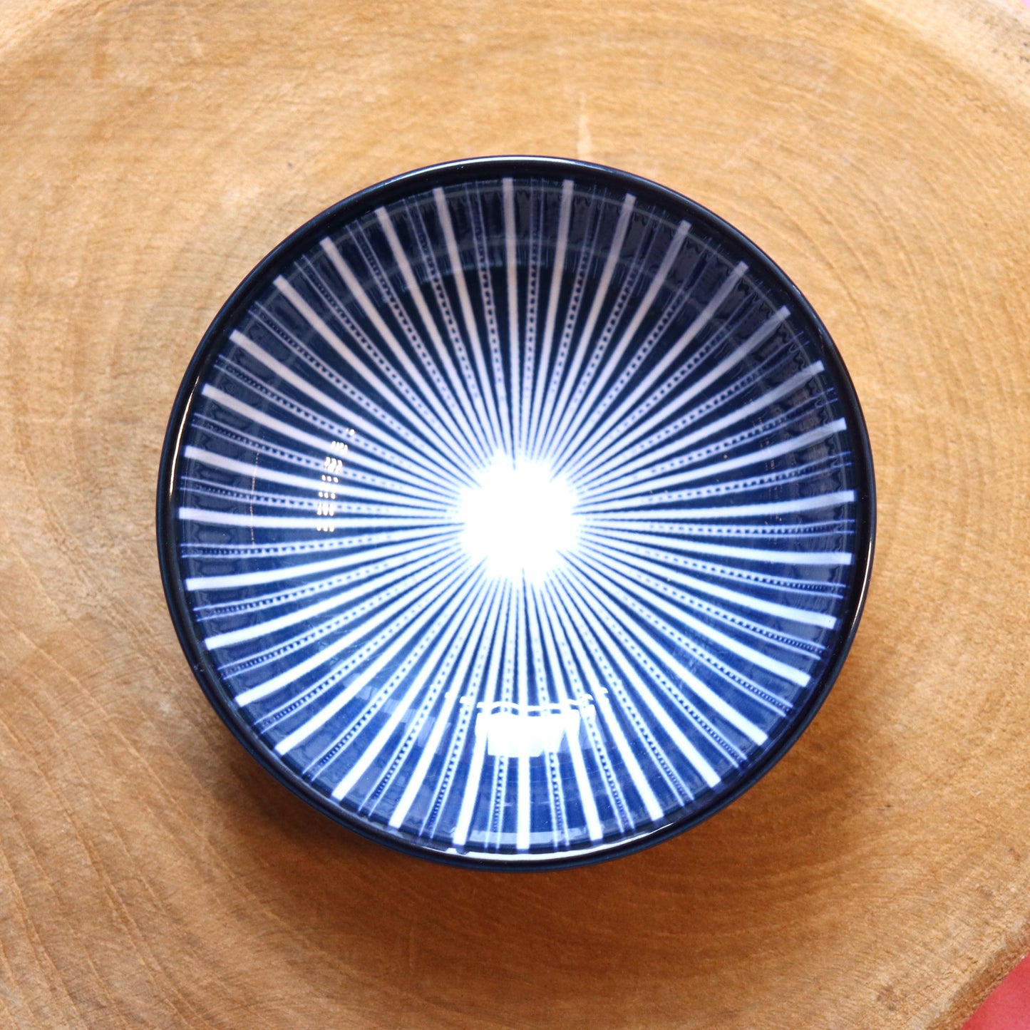 Tapas bakje - blauw gestreept