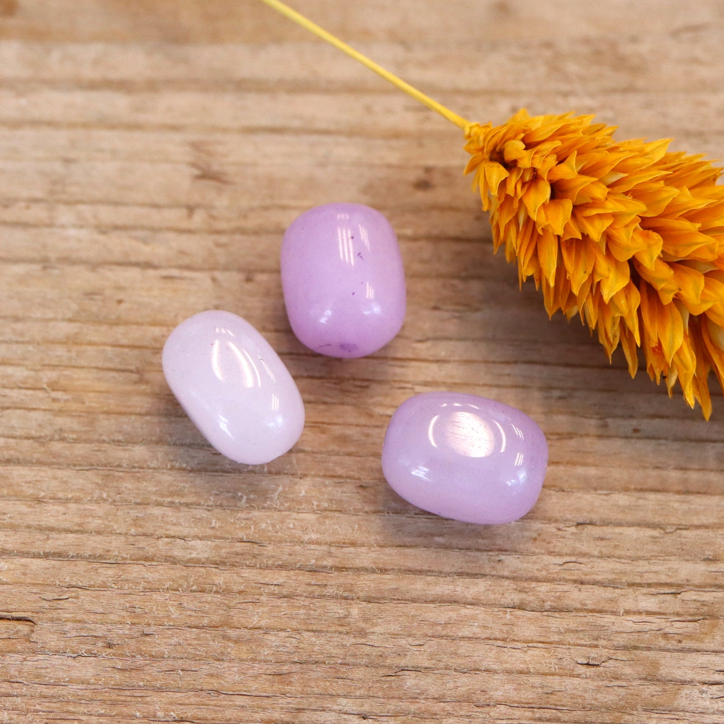 Kraal paars - glaskraal onregelmatig ovaal