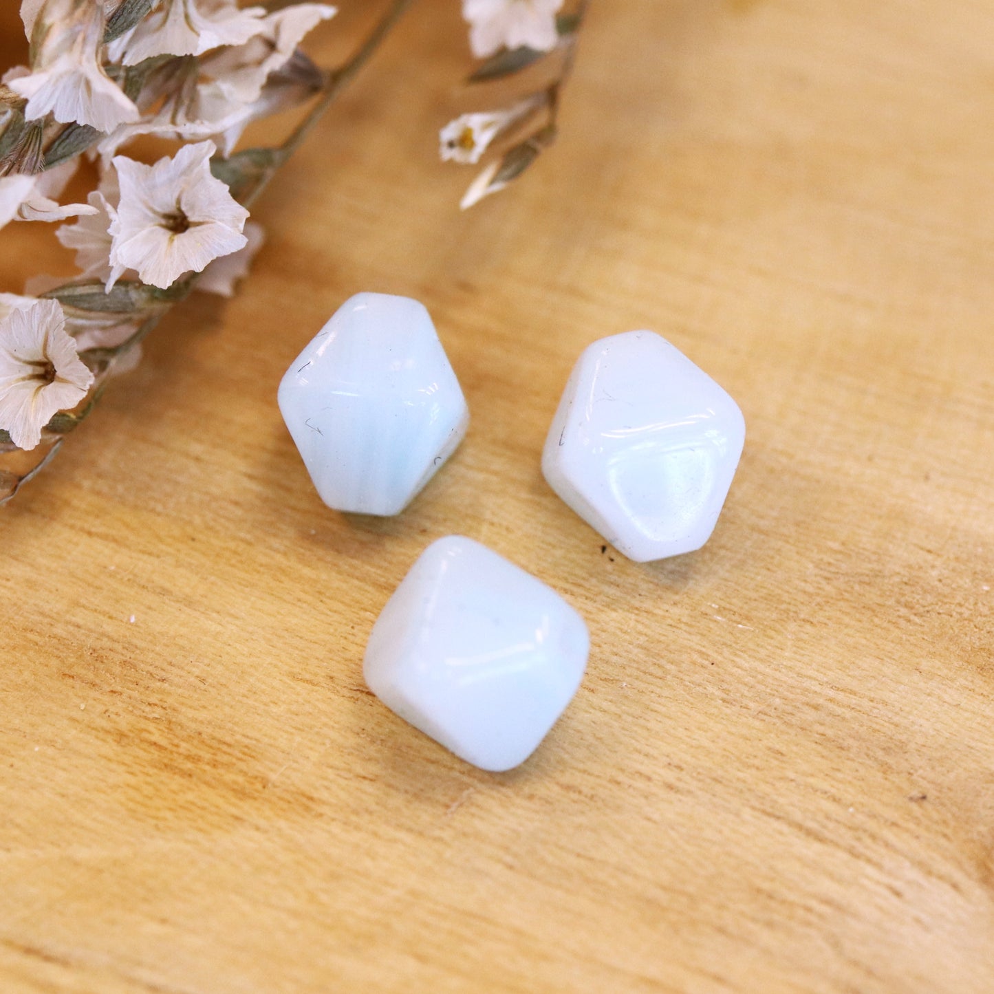 Kraal blauw - glaskraal ruit