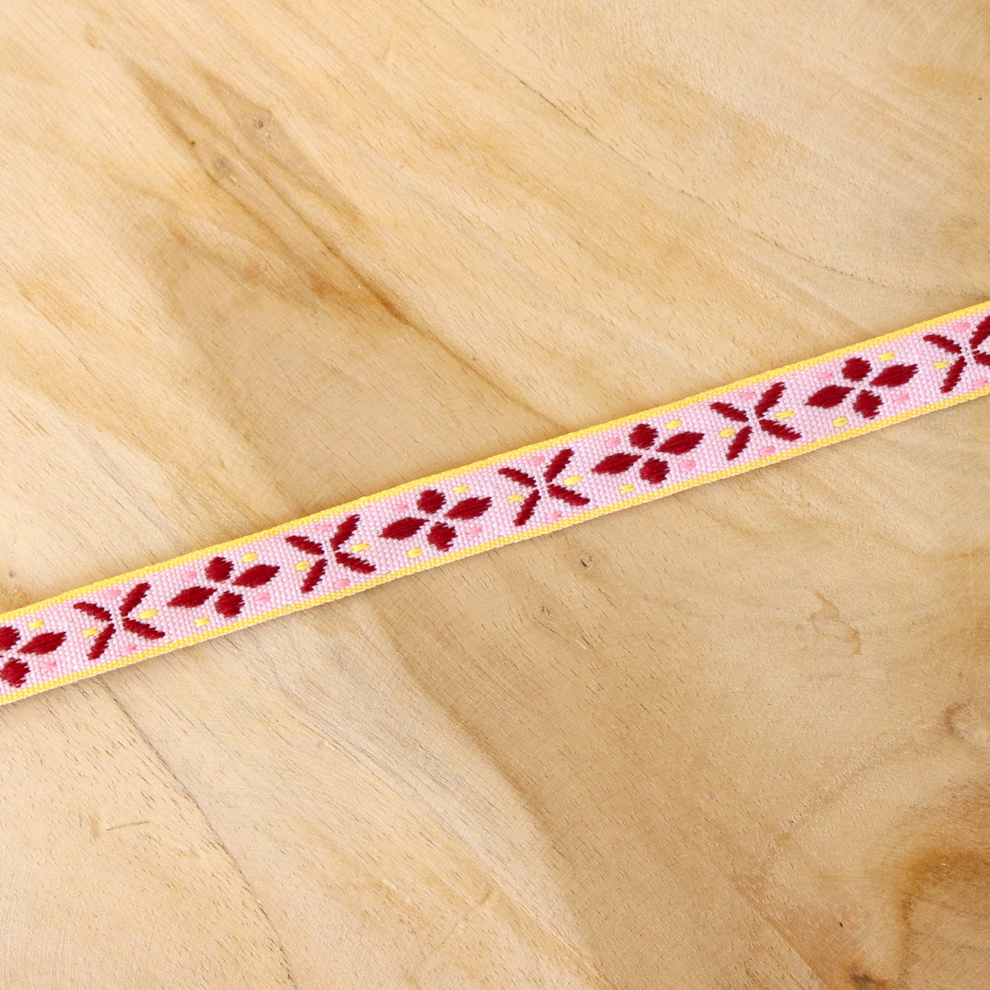 Lint boho print geel-roze-bordeaux