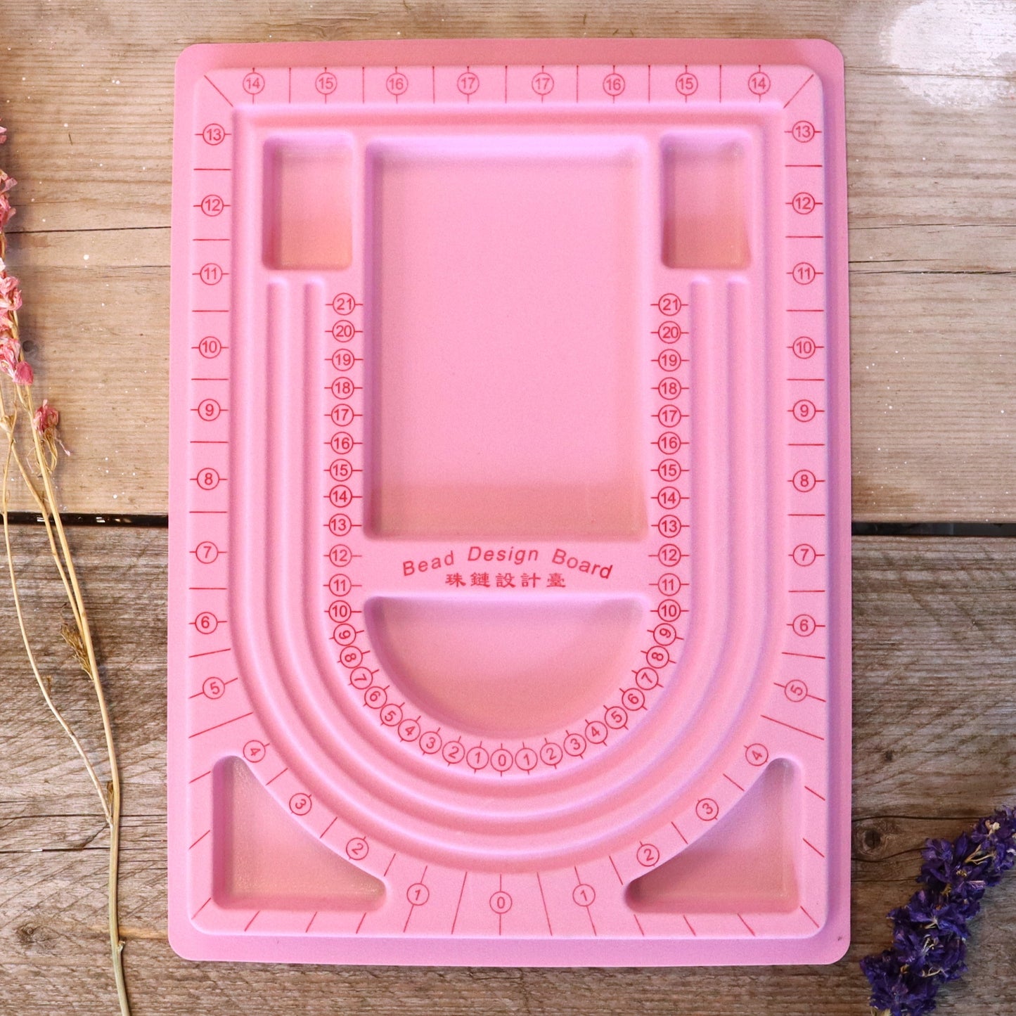 Pink bead board