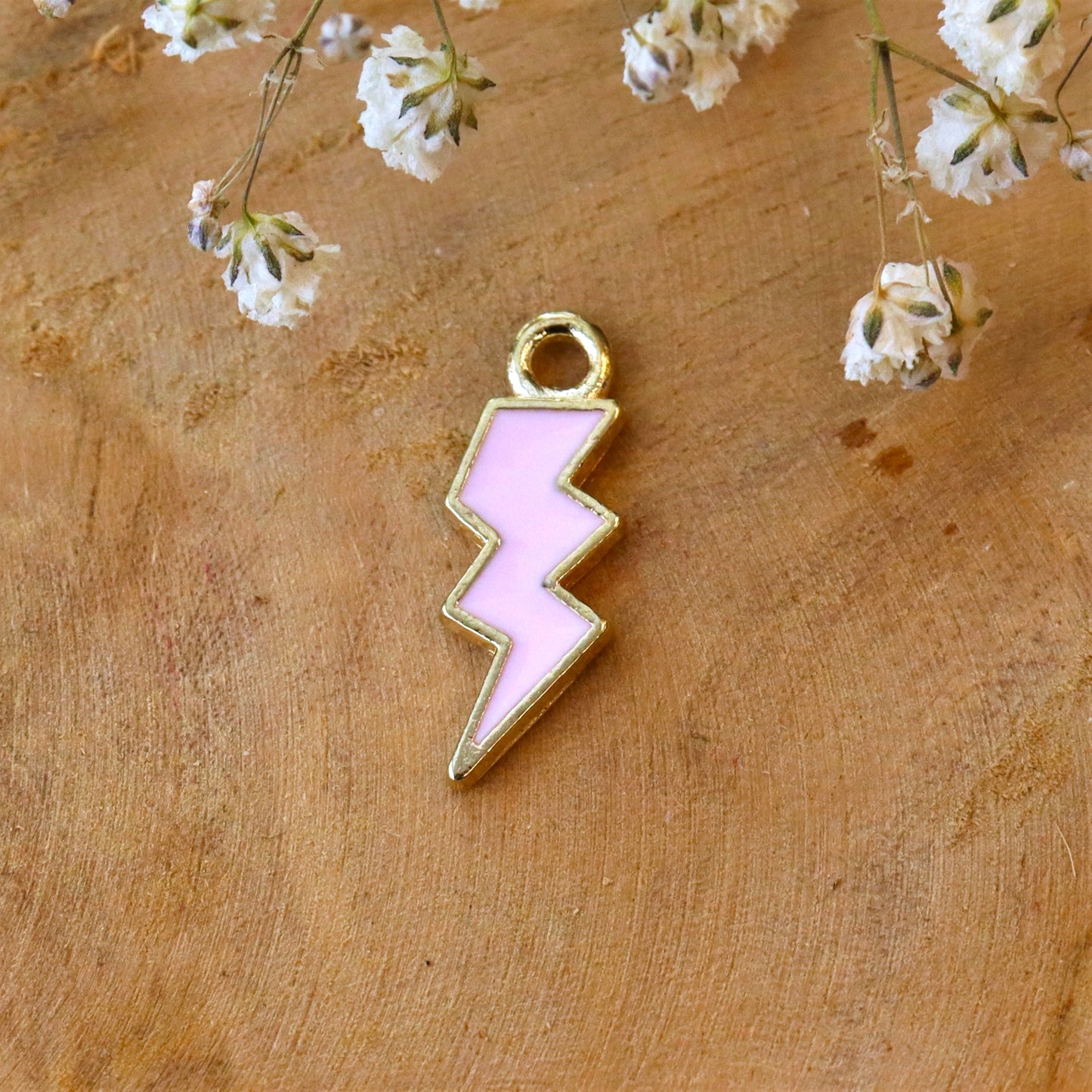 Emaille Charm - Blitzlicht Roségold