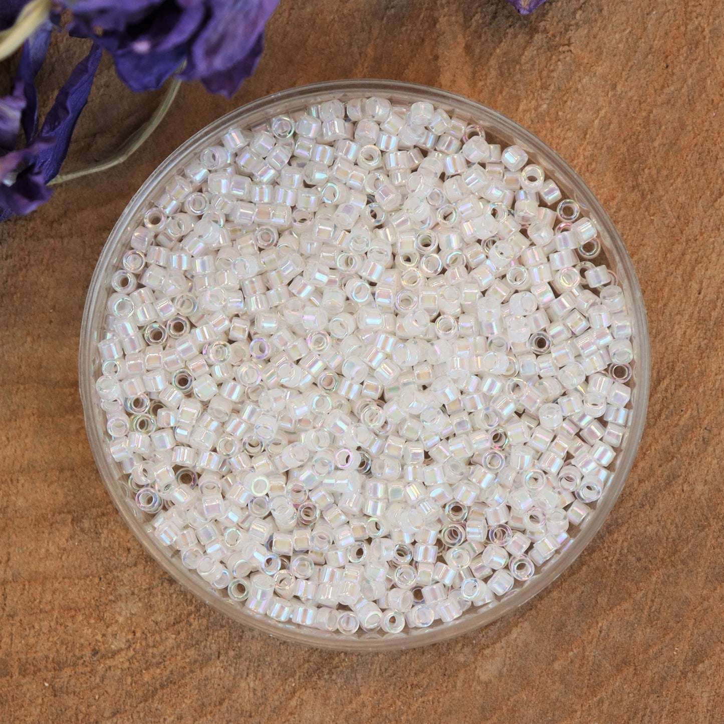 DB-52 Pale peach lined AB crystal 5 grams