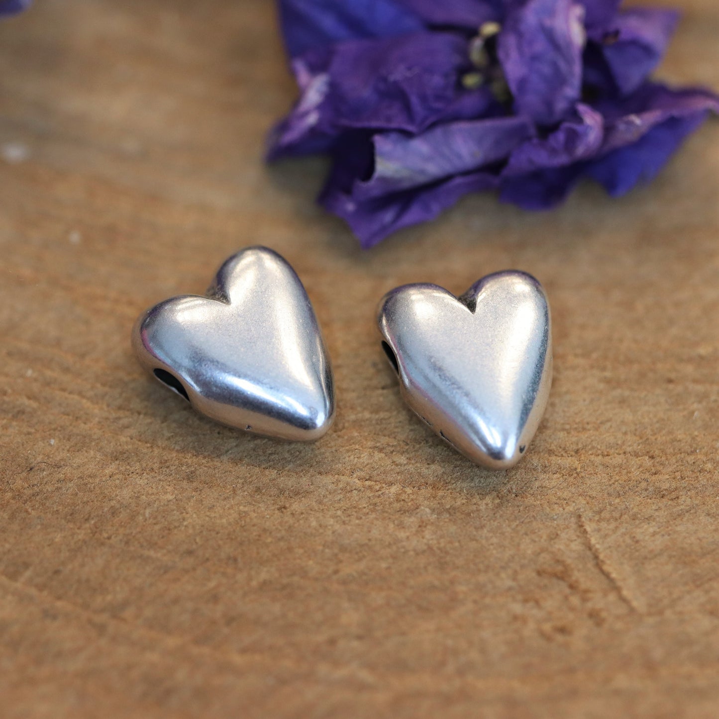 Perle DQ Silber rund massiv Herz