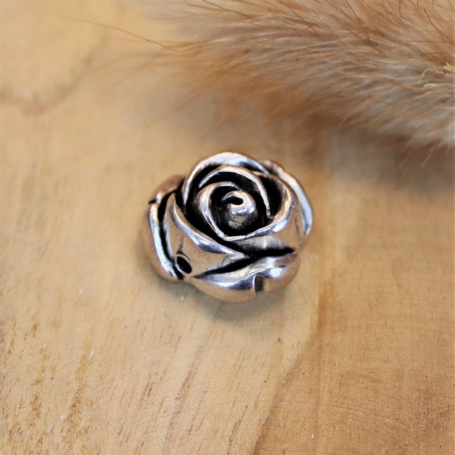 Perle DQ Silber große Rose