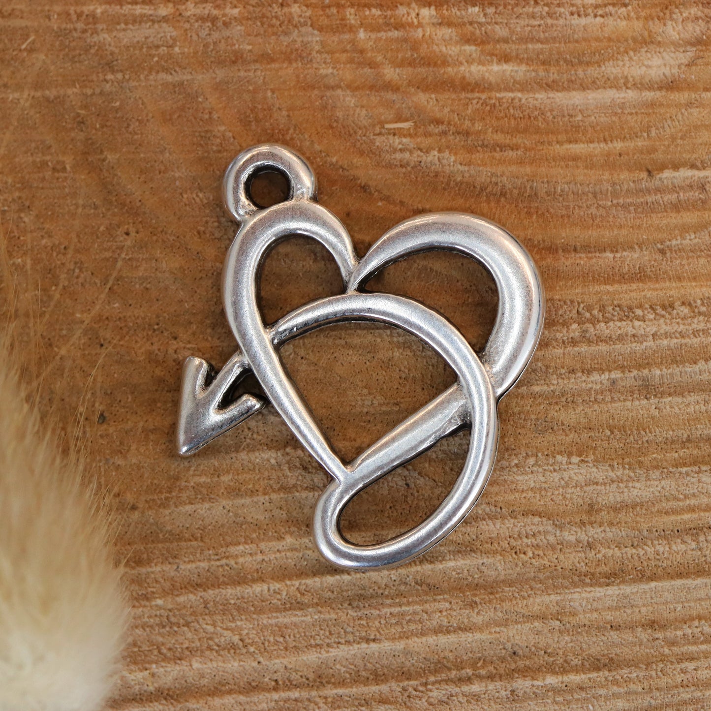 Bedel DQ zilver hart met pijl