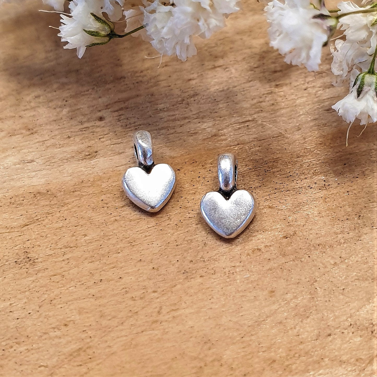 DQ silver mini heart charm