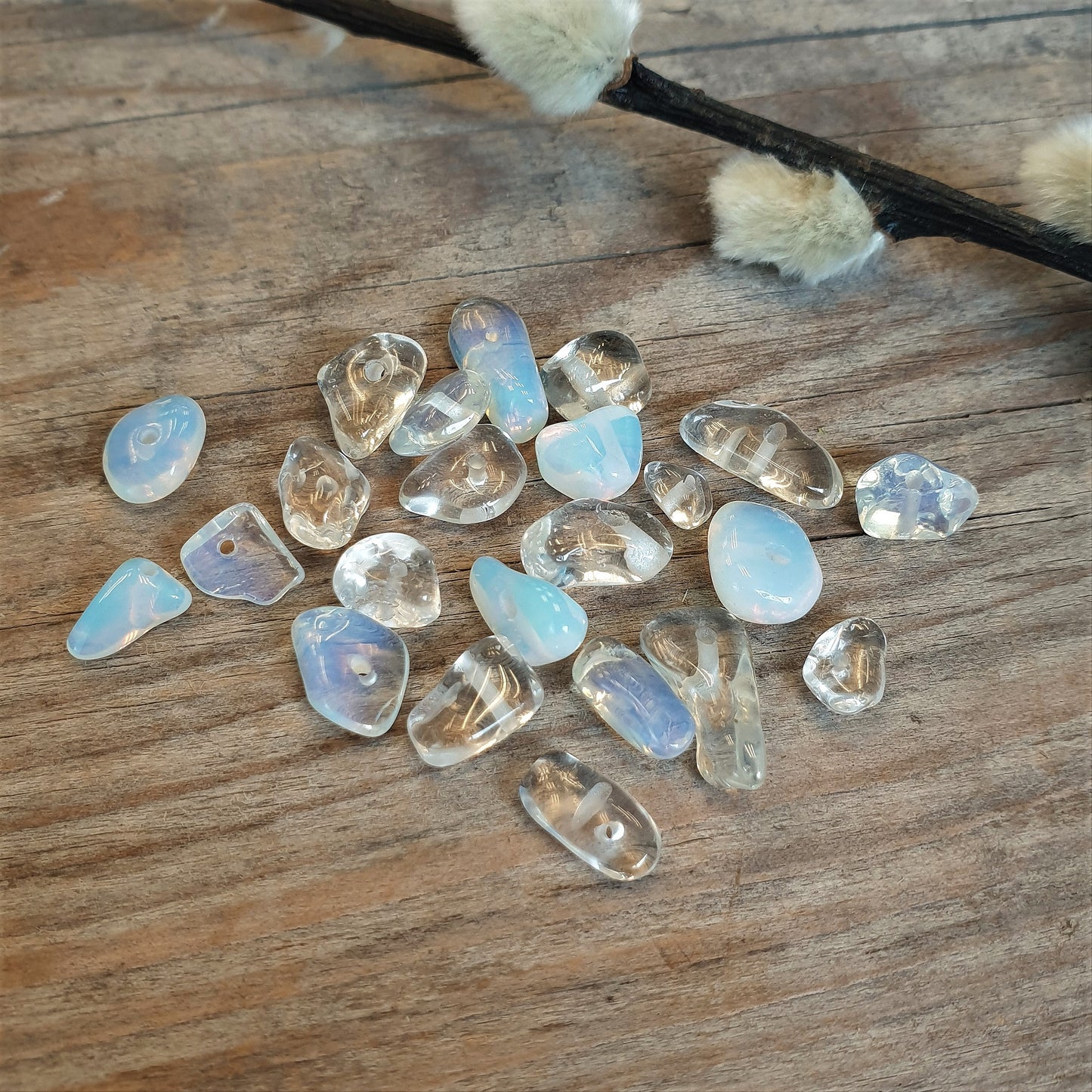 Opaal chips kralen 5 stuks