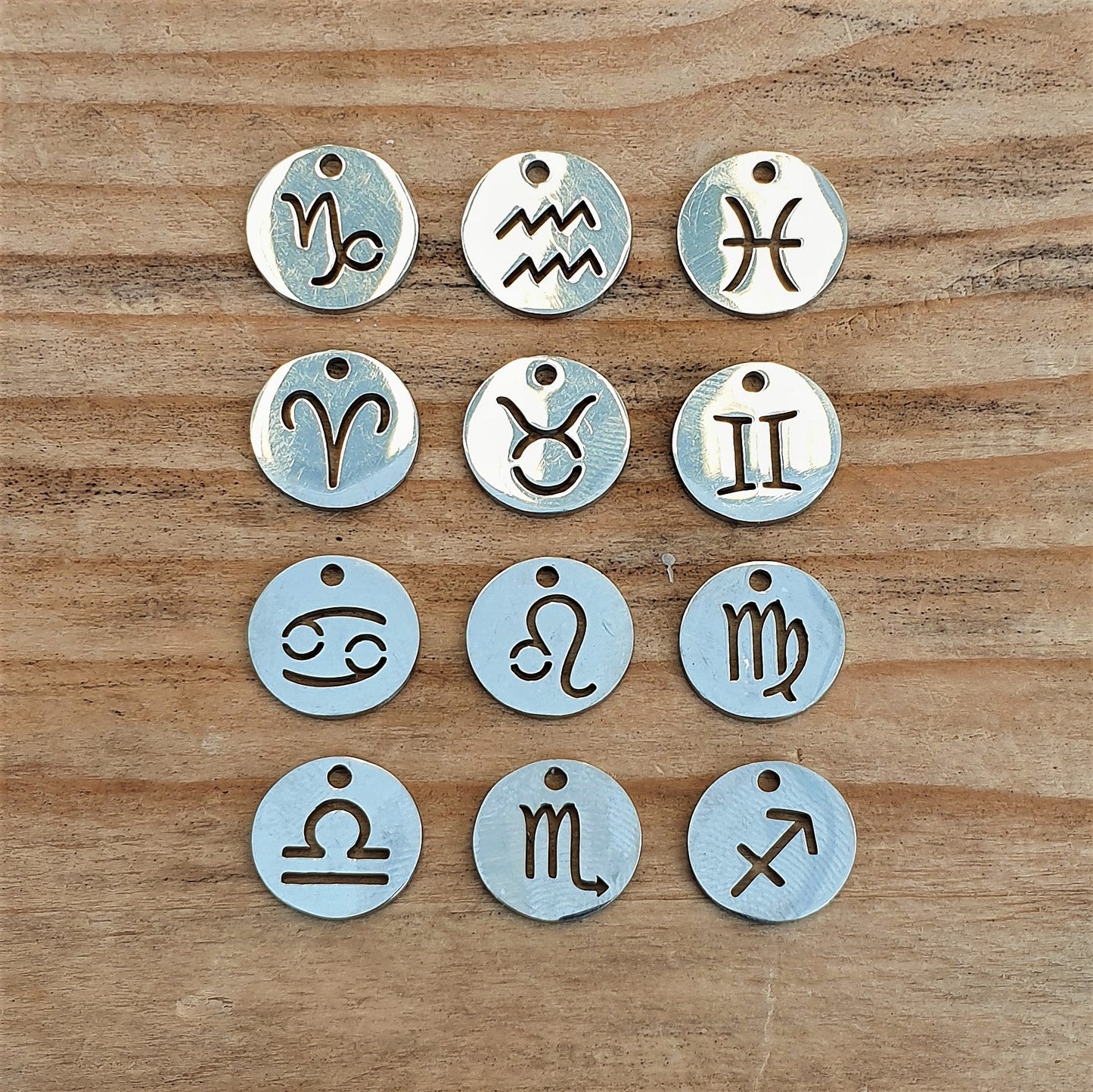 Charm Edelstahl Sternzeichen silber