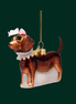 Ornament Vondels - Hond met parelketting