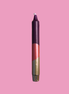 Handbeschilderde kaars - aubergine metallic