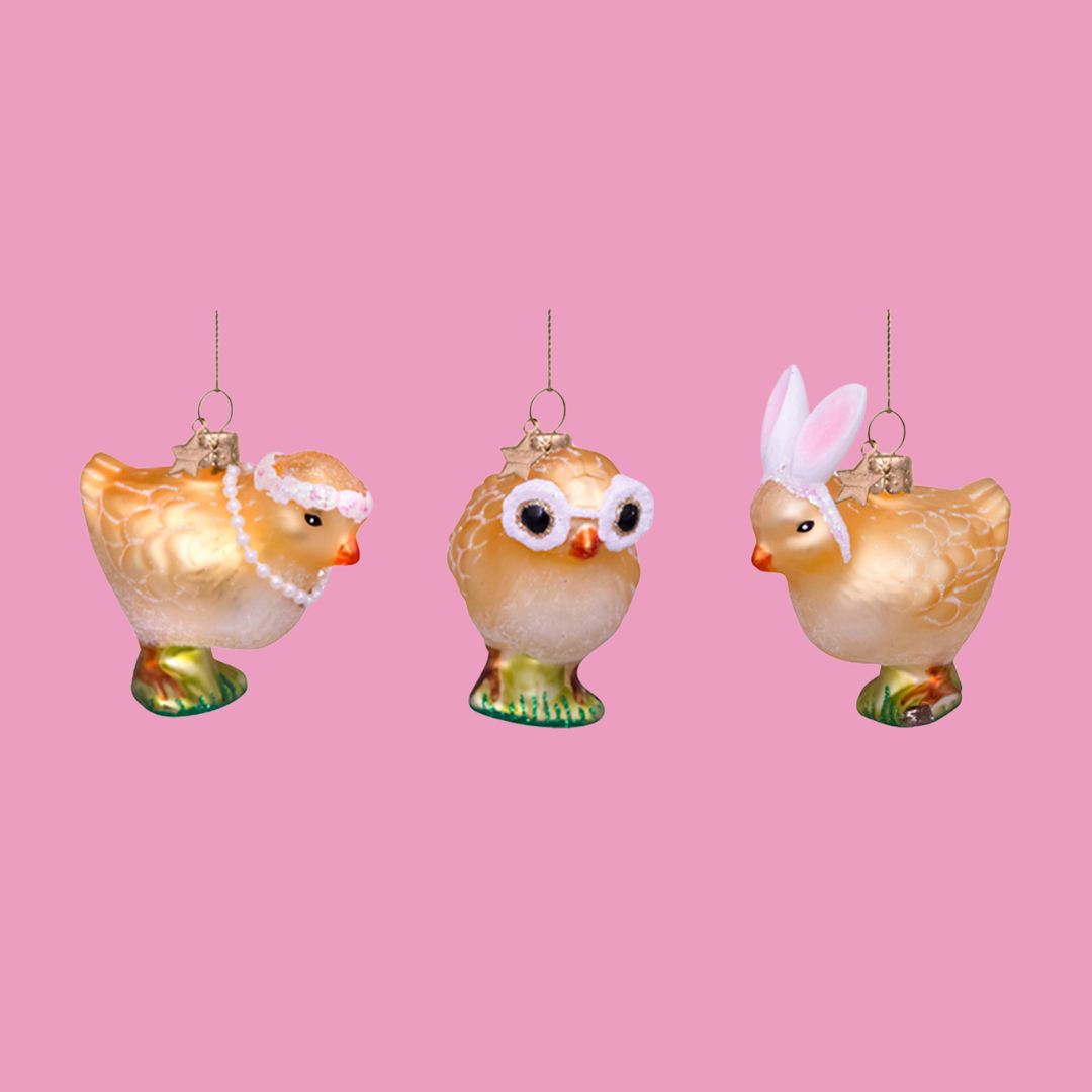 Paasornamenten Vondels - drie kuikentjes