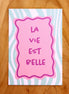 Kaart - la vie est belle
