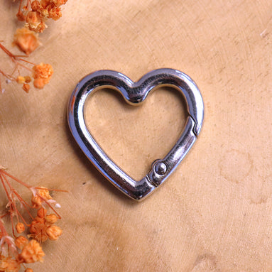 Sleutelhanger hart - zilver