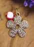 Necklace charm flower with shell