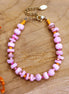 Armband met roze schelp