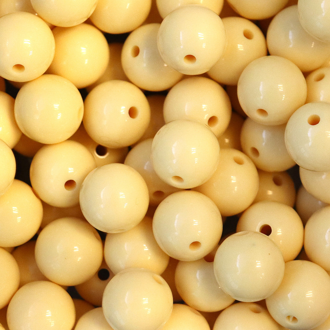 Ronde acryl kraal - lichtgeel