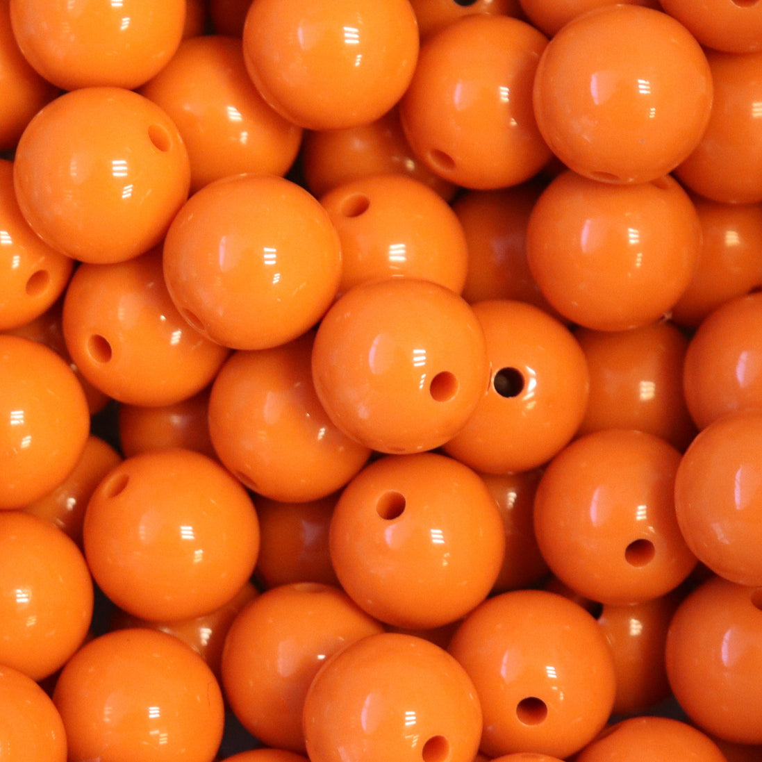 Ronde acryl kraal - oranje