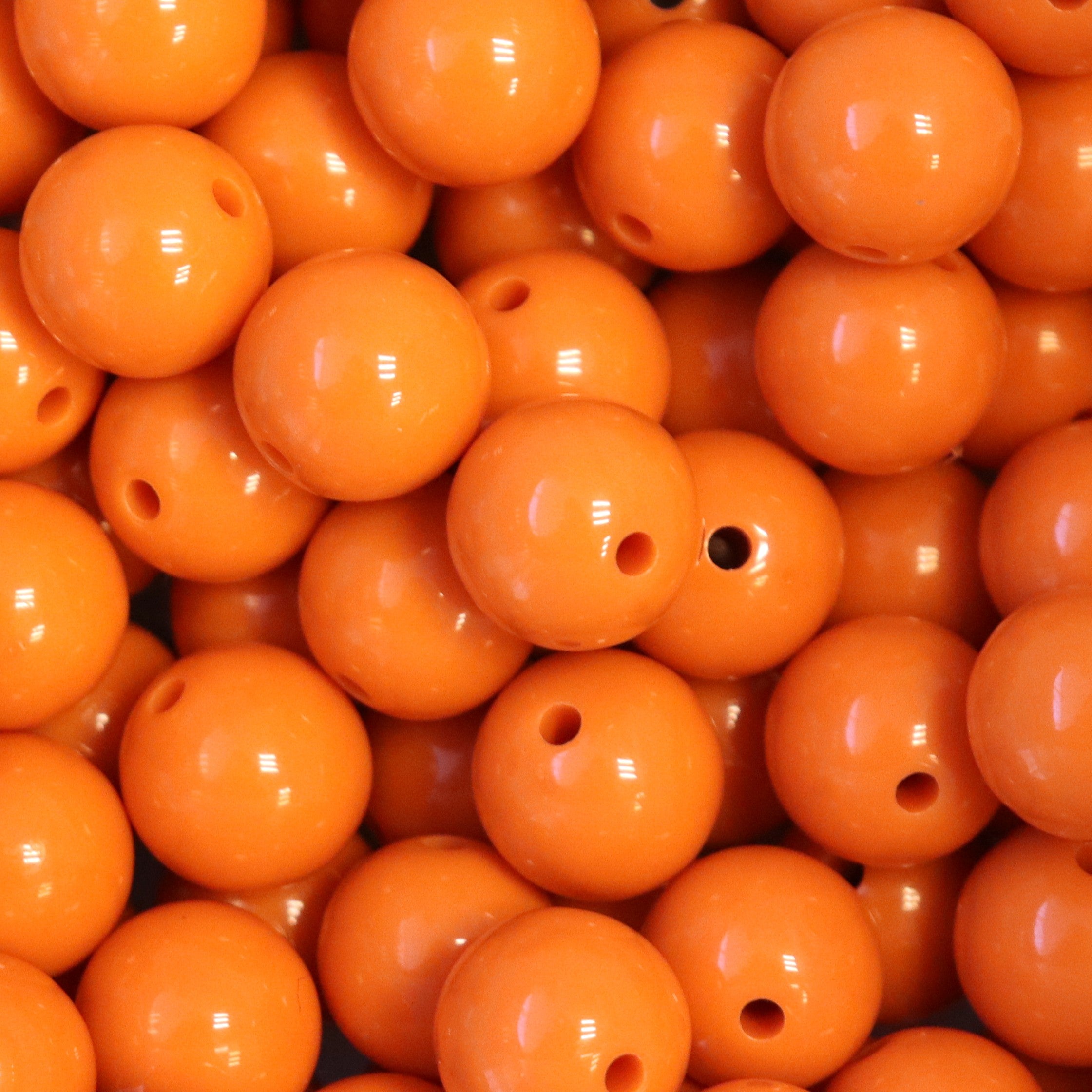 Ronde acryl kraal - oranje