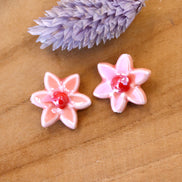 Kraal roze - Bloem porselein