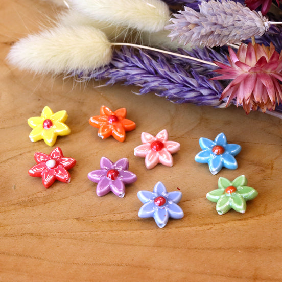 Kraal groen - Bloem porselein