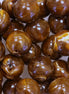 Acryl kraal marble rond - bruin