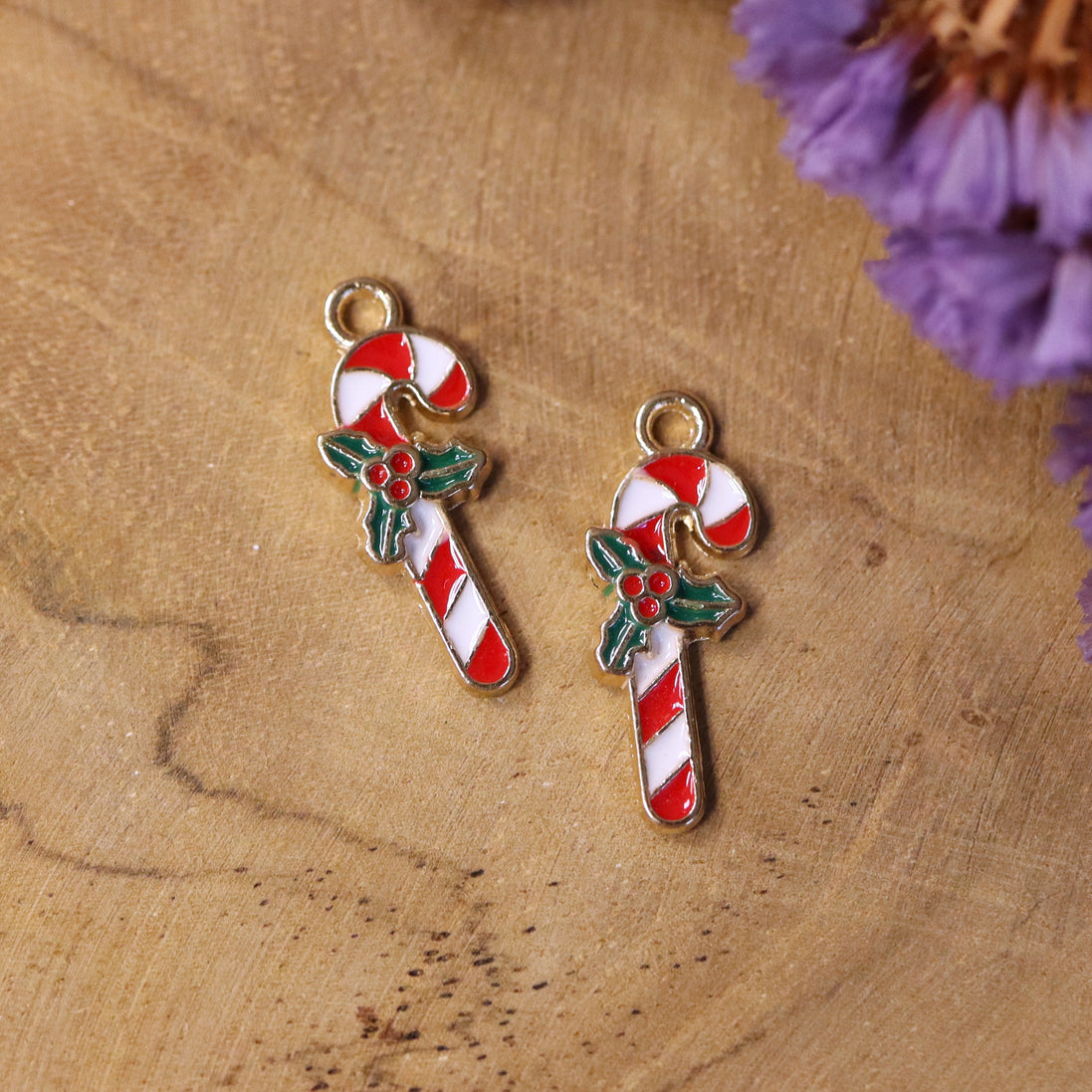Enamel bedel - kerst zuurstok