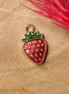 Enamel charm - strawberry