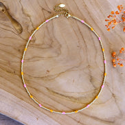 Perlenkette Miyuki - rosa orange