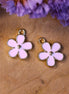Enamel charm - flower pink