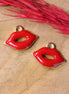 Enamel bedel - lippen rood
